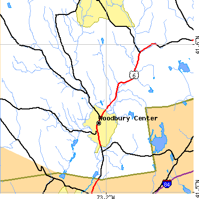 Zip code 06798 close-up map