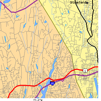 Zip code 06807 close-up map