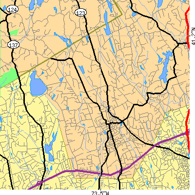 Zip code 06840 close-up map