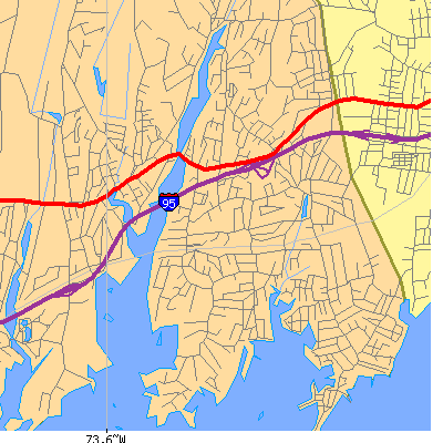 Zip code 06878 close-up map