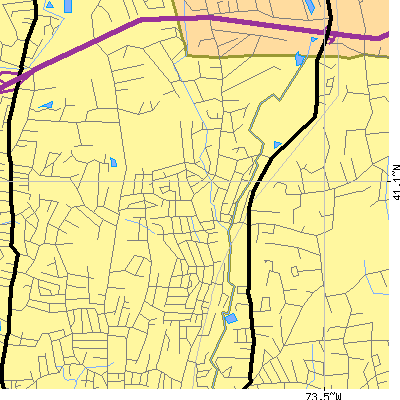 Zip code 06907 close-up map