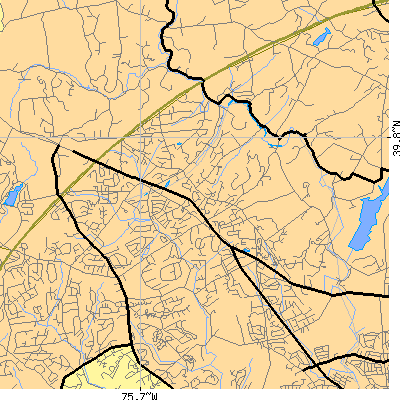 Zip code 19707 close-up map