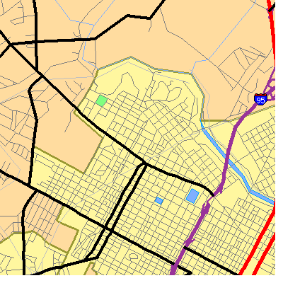 Zip code 19806 close-up map