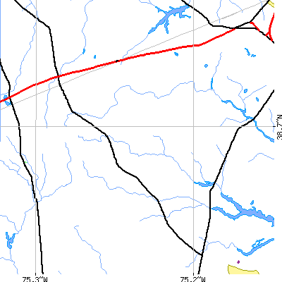 Zip code 19951 close-up map
