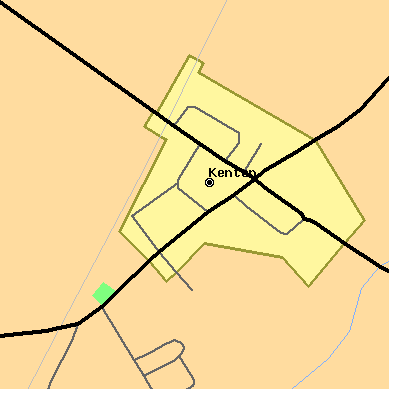 Zip code 19955 close-up map
