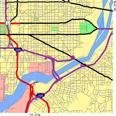 Zip code 20003 close-up map