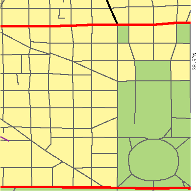 Zip code 20006 close-up map