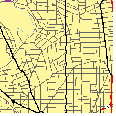 Zip code 20009 close-up map