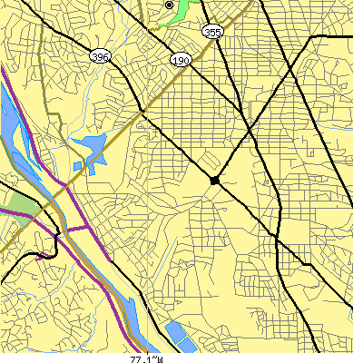 Zip code 20016 close-up map