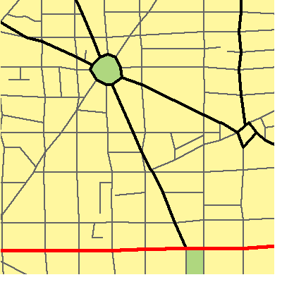 Zip code 20036 close-up map