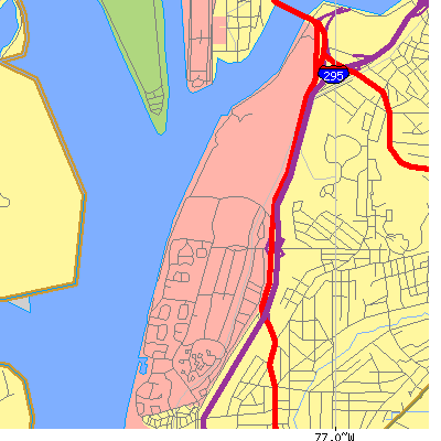 Zip code 20336 close-up map
