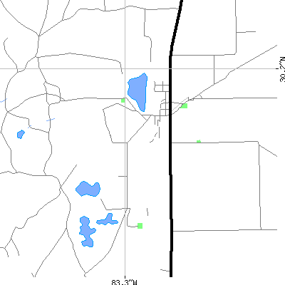 Zip code 32013 close-up map