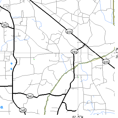 Zip code 32061 close-up map
