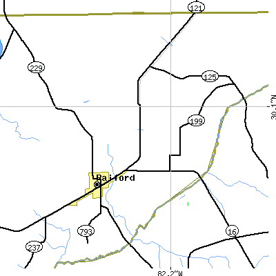 Zip code 32083 close-up map