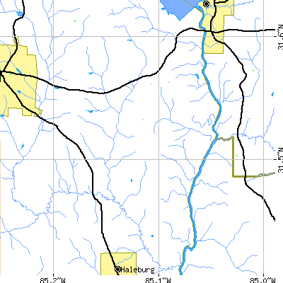 Zip code 36373 close-up map