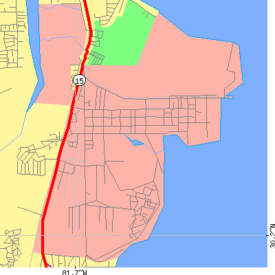 Zip code 32212 close-up map