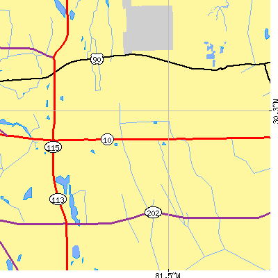 Zip code 32246 close-up map