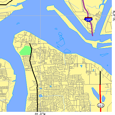 Zip code 32277 close-up map