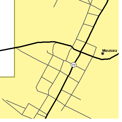 Zip code 32463 close-up map