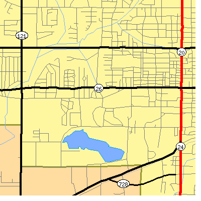 Zip code 32603 close-up map