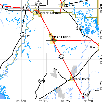 Zip code 32626 close-up map