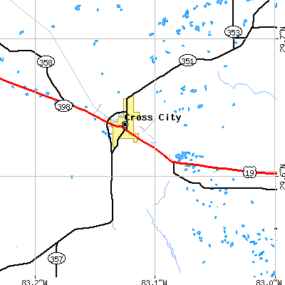 Zip code 32628 close-up map