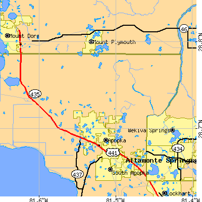 Zip code 32712 close-up map