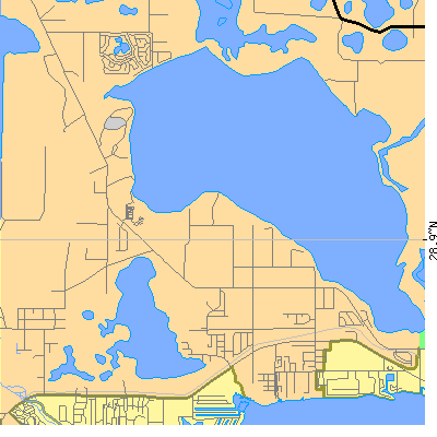 Zip code 32735 close-up map