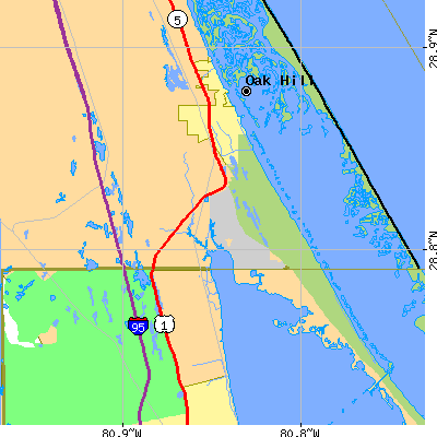 Zip code 32759 close-up map