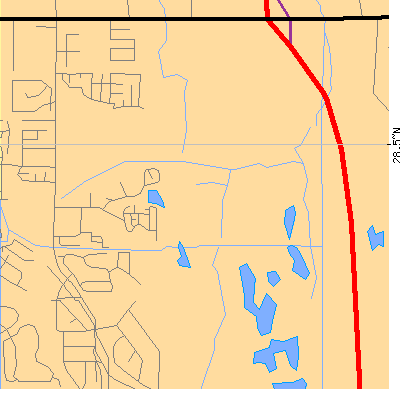 Zip code 32829 close-up map