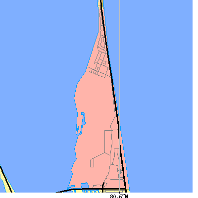 Zip code 32925 close-up map