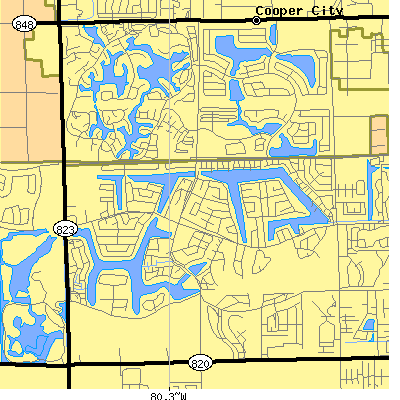 Zip code 33026 close-up map