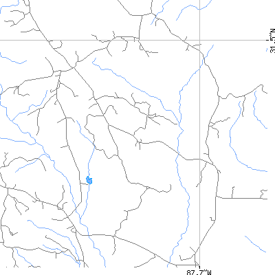 Zip code 36501 close-up map