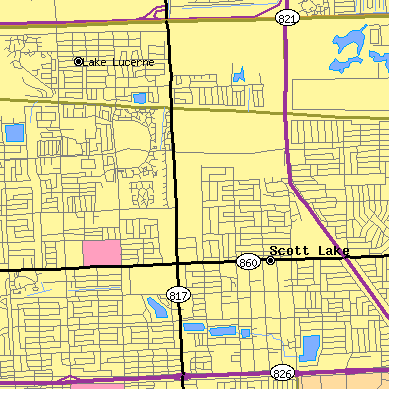 Zip code 33056 close-up map