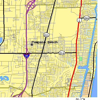 Zip code 33060 close-up map