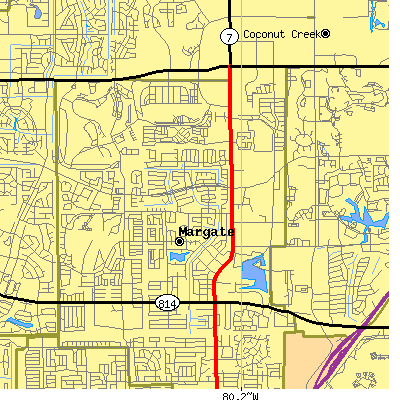 Zip code 33063 close-up map