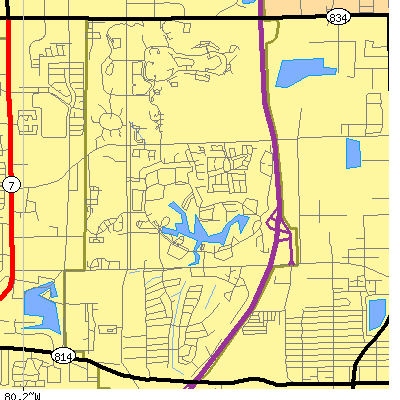 Zip code 33066 close-up map