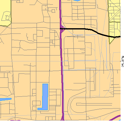 Zip code 33122 close-up map