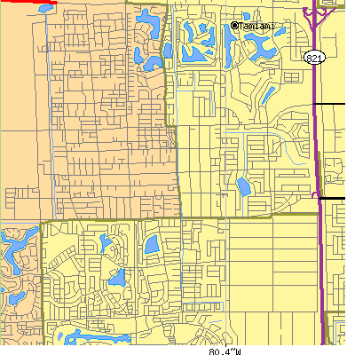 Zip code 33175 close-up map