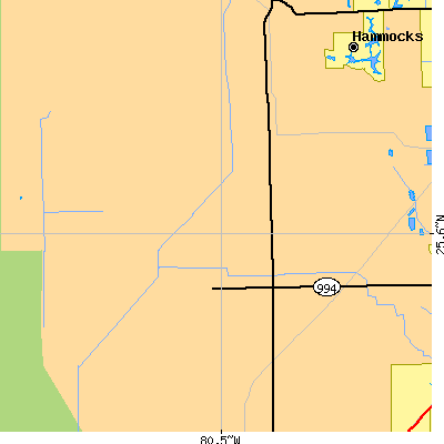 Zip code 33187 close-up map