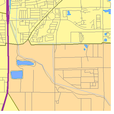 Zip code 33190 close-up map