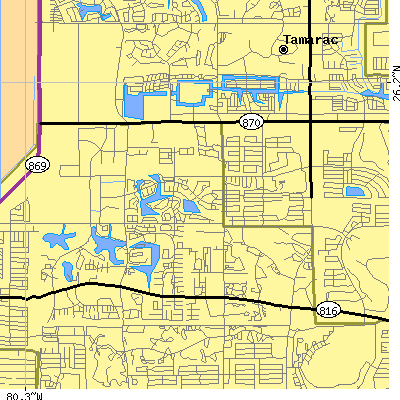 Zip code 33351 close-up map
