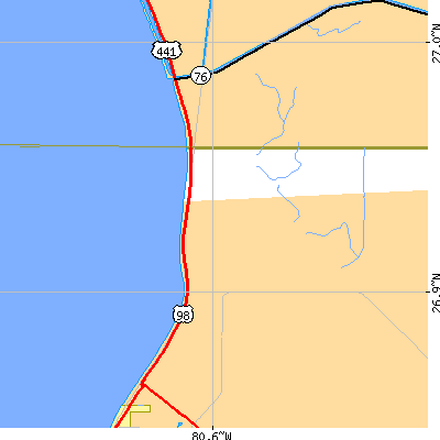 Zip code 33438 close-up map