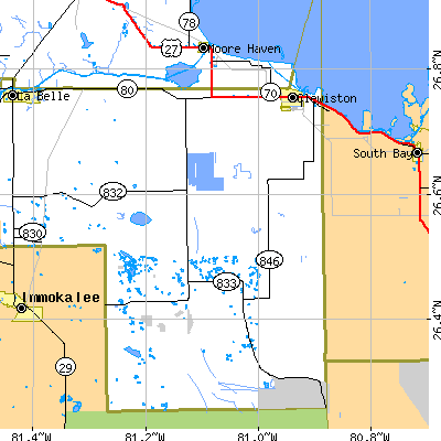 Zip code 33440 close-up map