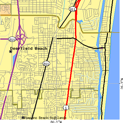 Zip code 33441 close-up map