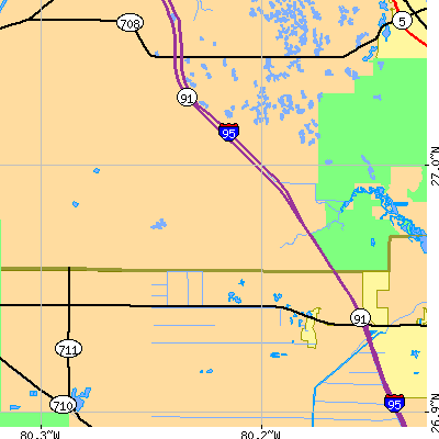Zip code 33478 close-up map