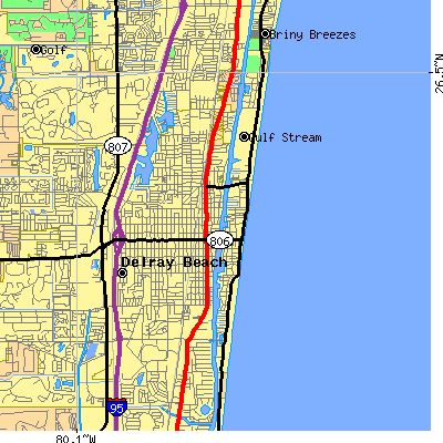 Zip code 33483 close-up map
