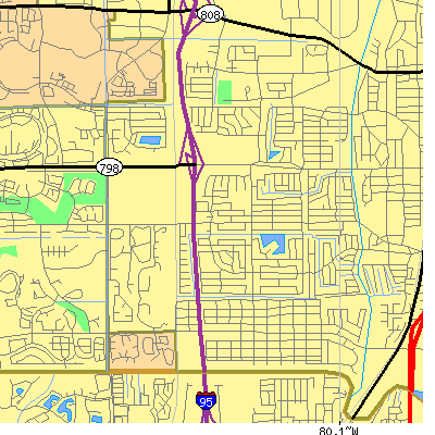 Zip code 33486 close-up map