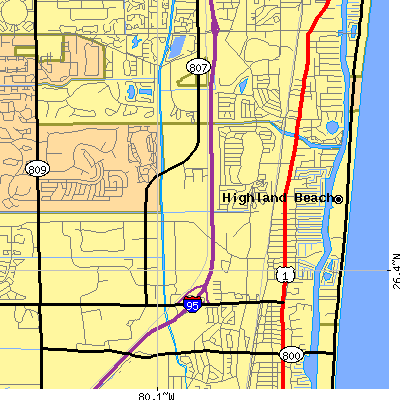 Zip code 33487 close-up map