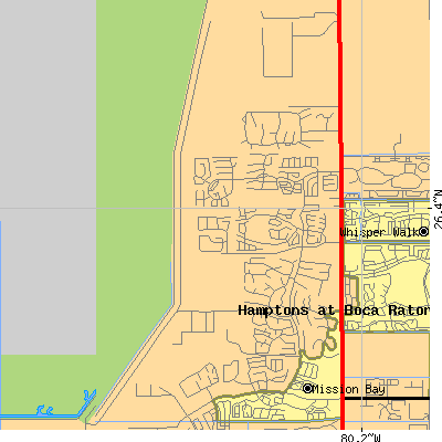 Zip code 33498 close-up map